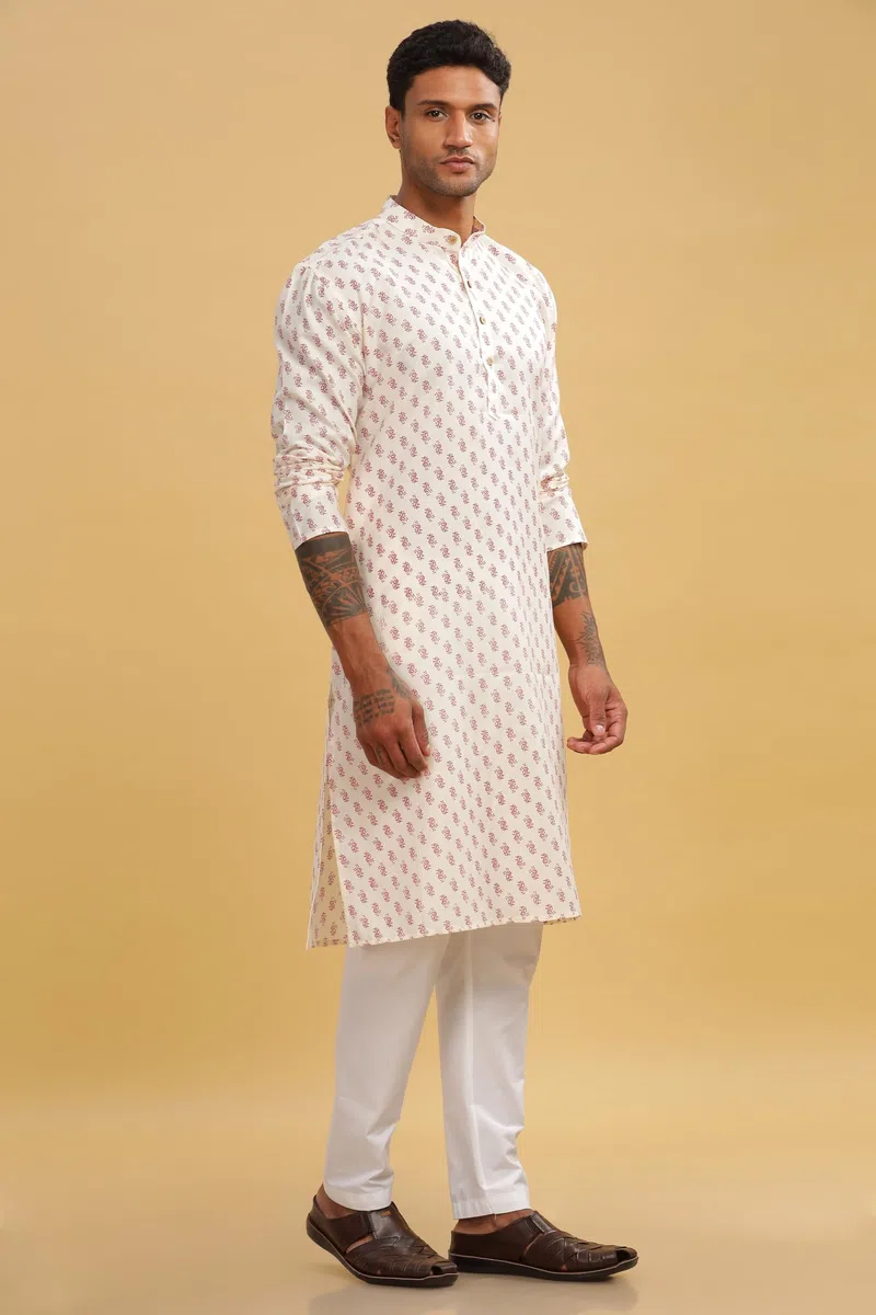BE ACTIVE Kurta da uomo in cotone | Design tradizionale e raffinato | Kurta indiano | Kurta a maniche lunghe