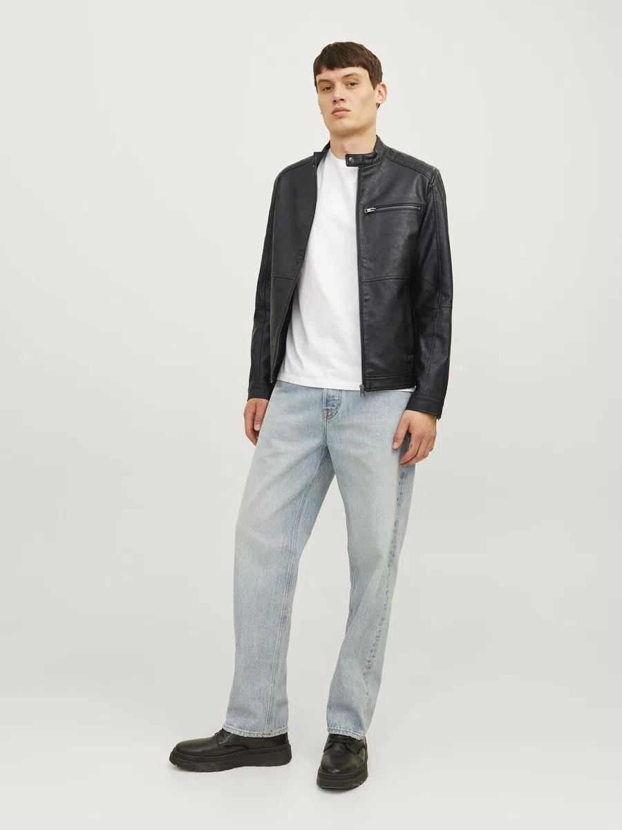 JACK & JONES Synthetic Leather Jacket Synthetic Leather Jacket