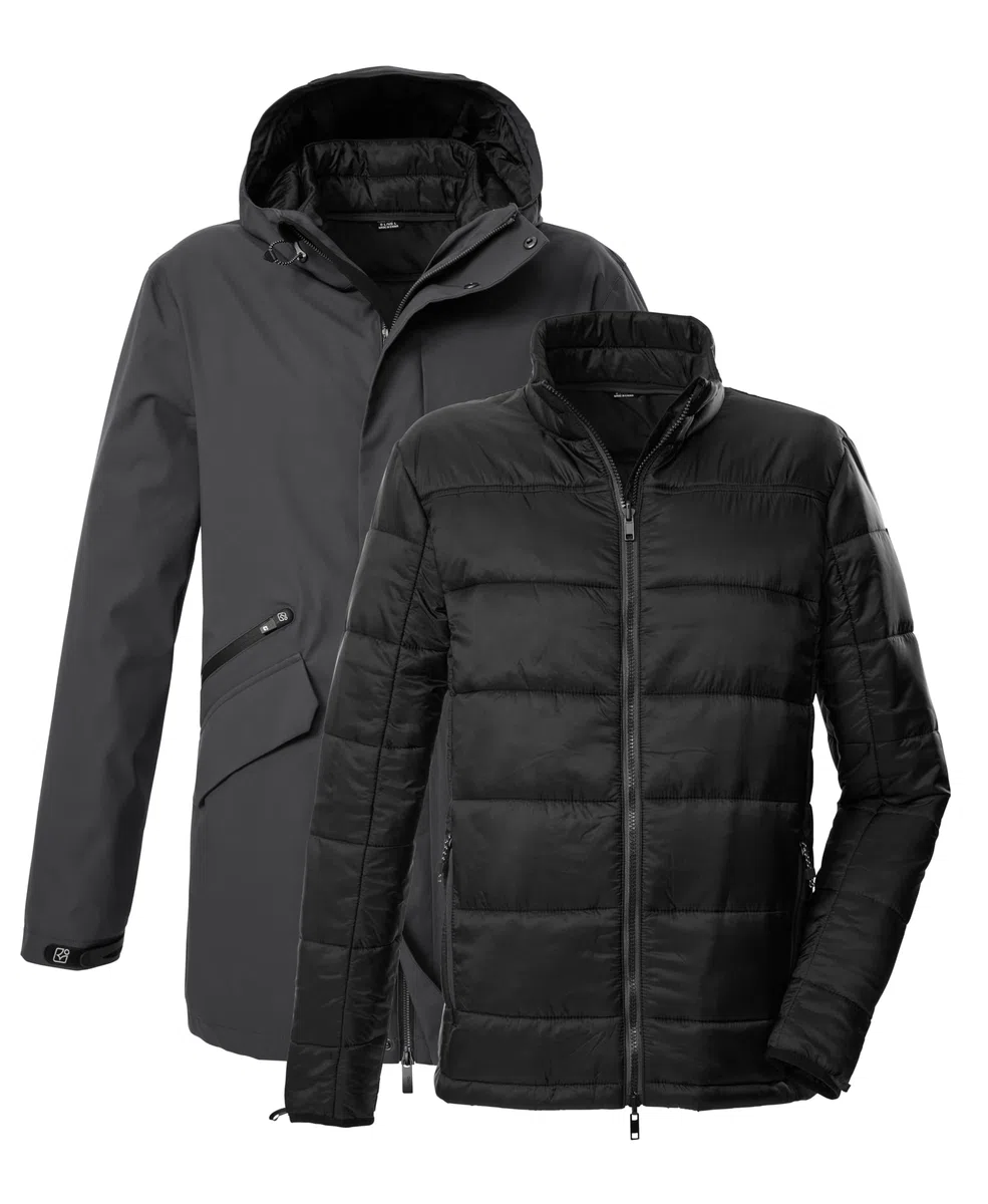 Killtec Kow 94 Mn Prk Parka funzionale 3 in 1 con cappuccio e giacca trapuntata con cerniera Uomo