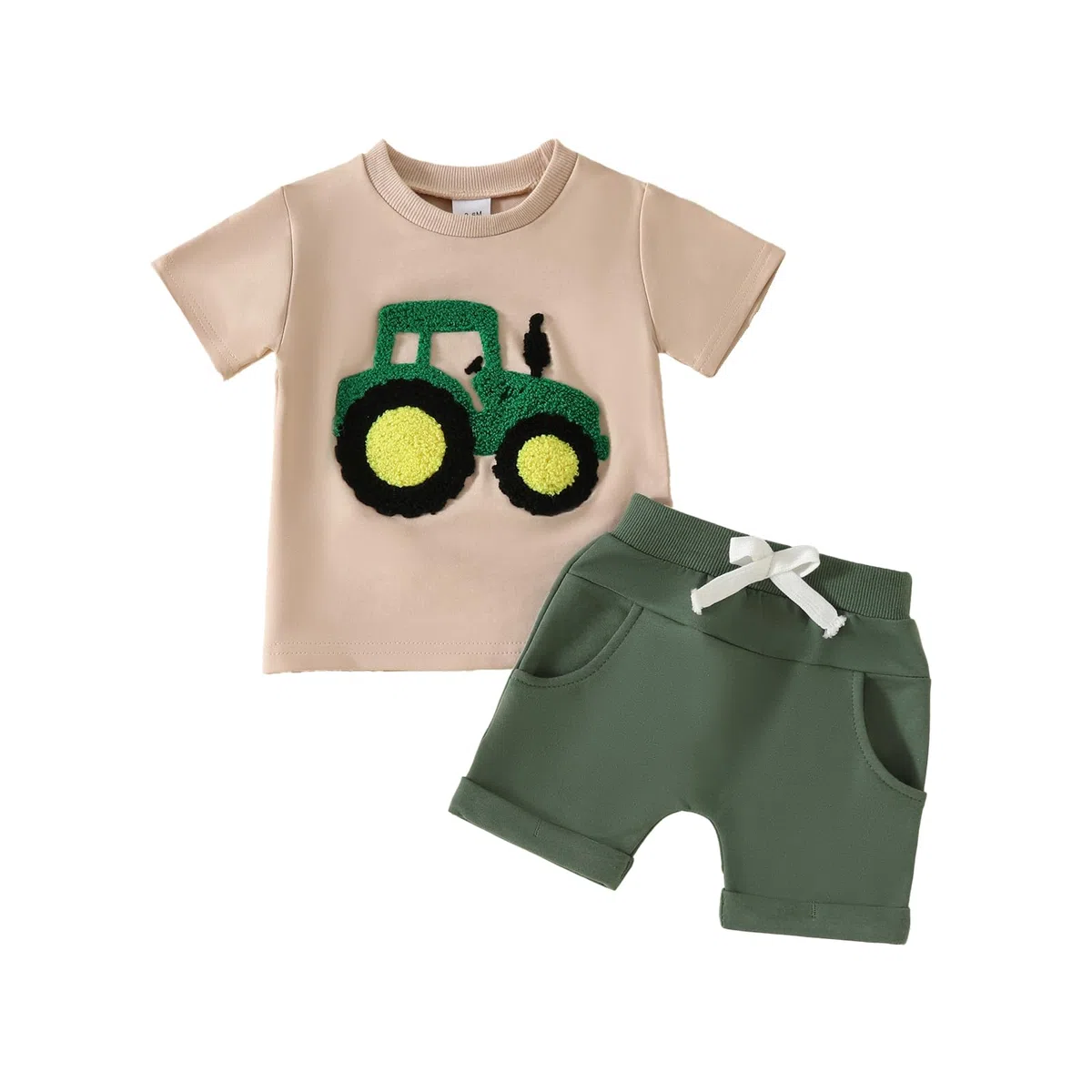 Set di Vestiti per Bambini Piccoli Scollo Giro Maglietta con Stampa Lettere Top e Pantaloncini Abiti Estivi per Neonati