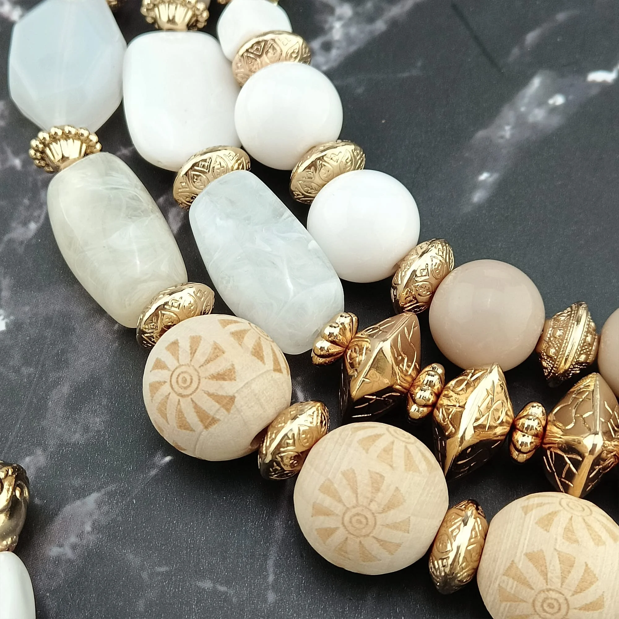Bocar 3-strati collana multi strato donna collare