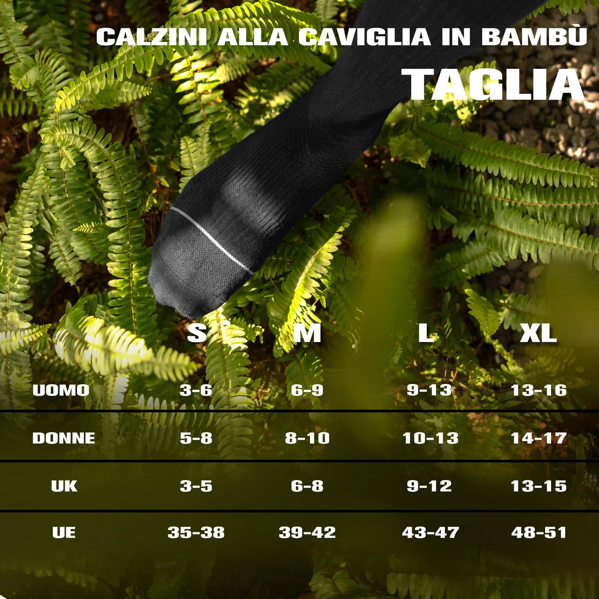 ineepor 6 Paia Calze Uomo in Bambù, Calze Compressione – Leggere, Senza Couture, Traspiranti, Anti-Odore – Calze Uomo Corti, Randonnata, Bicicletta, Sportive