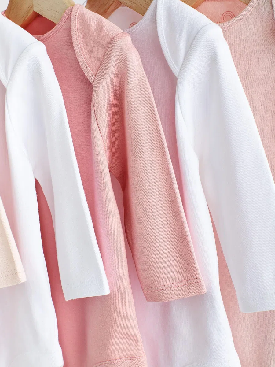 NEXT Bambina Confezione da 5 body basic per neonati a maniche lunghe in 100% cotone