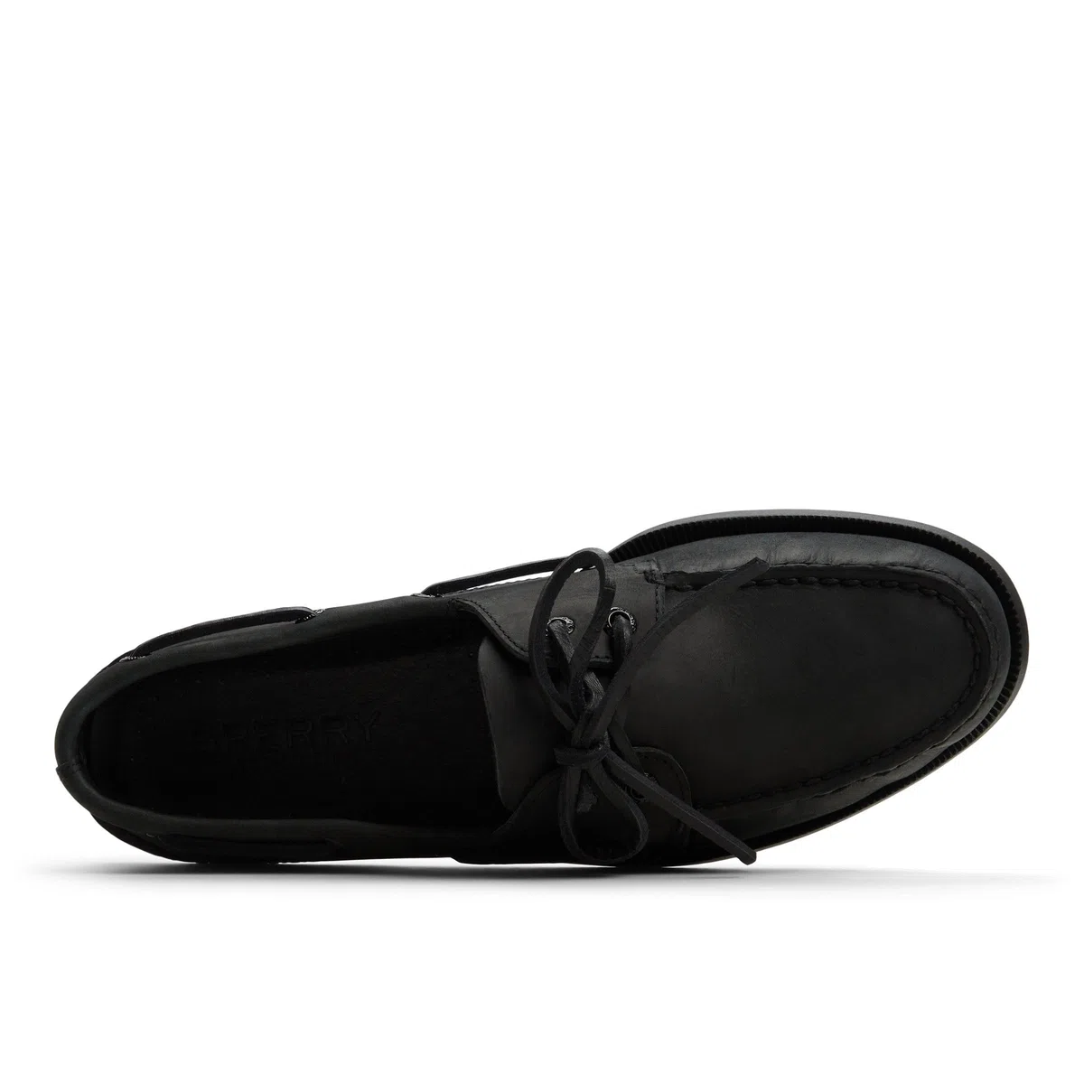 Sperry Scarpa da barca originale da uomo con 2 occhielli, nero, 42 EU