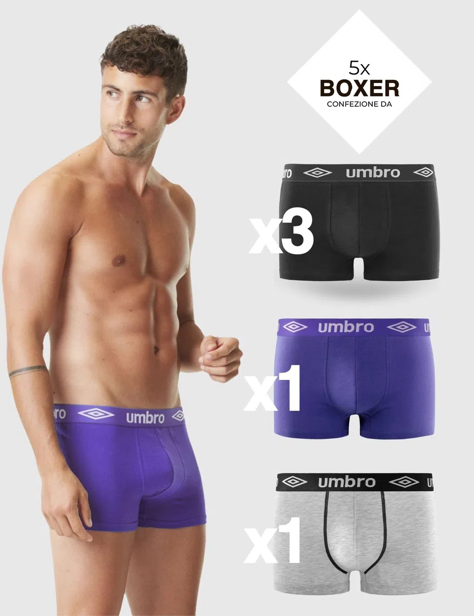 Umbro Boxer Uomo Pacco da 5