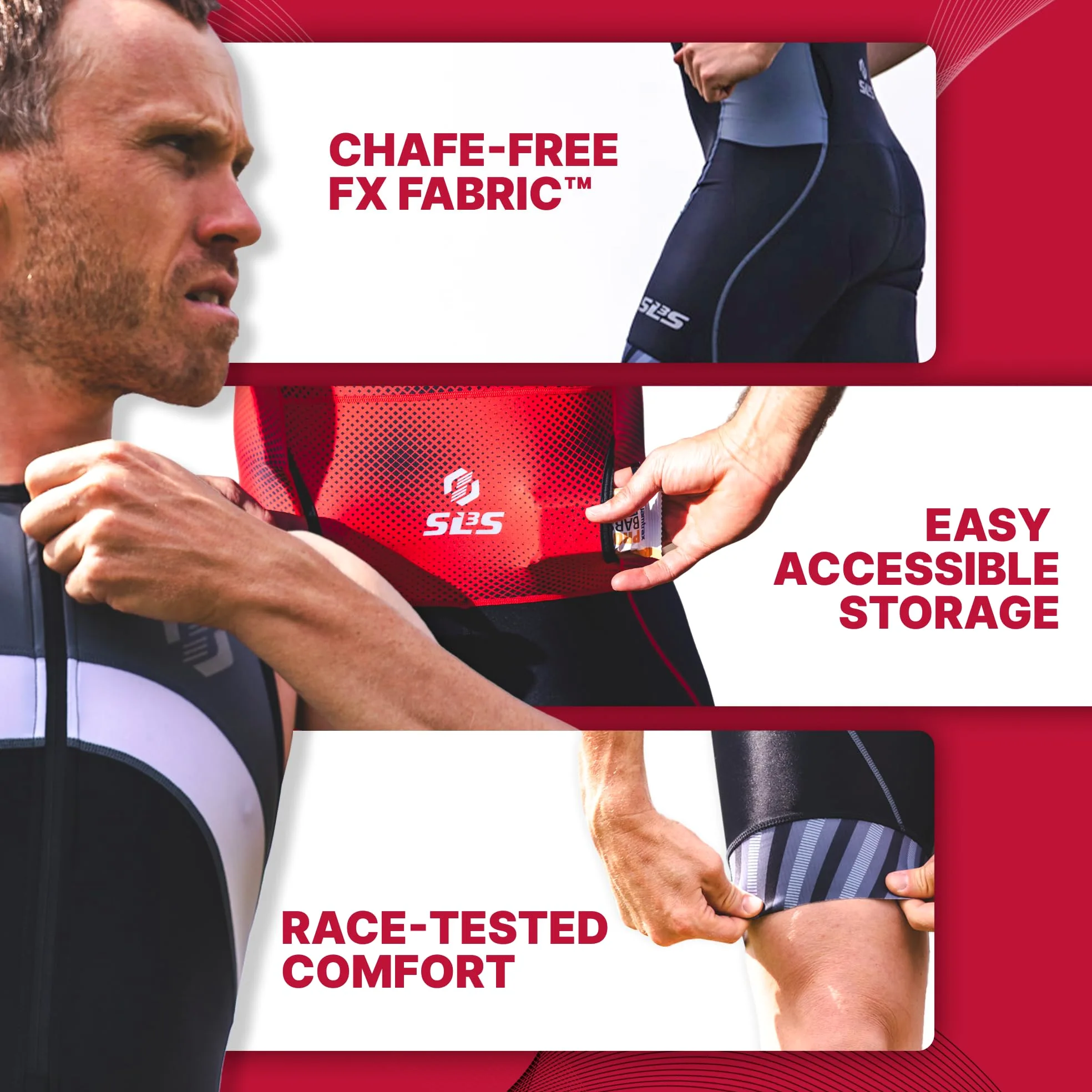 SLS3 Tuta da Triathlon da Uomo – Trisuit – Tuta da Triathlon – Tuta Intera FX Trisuits