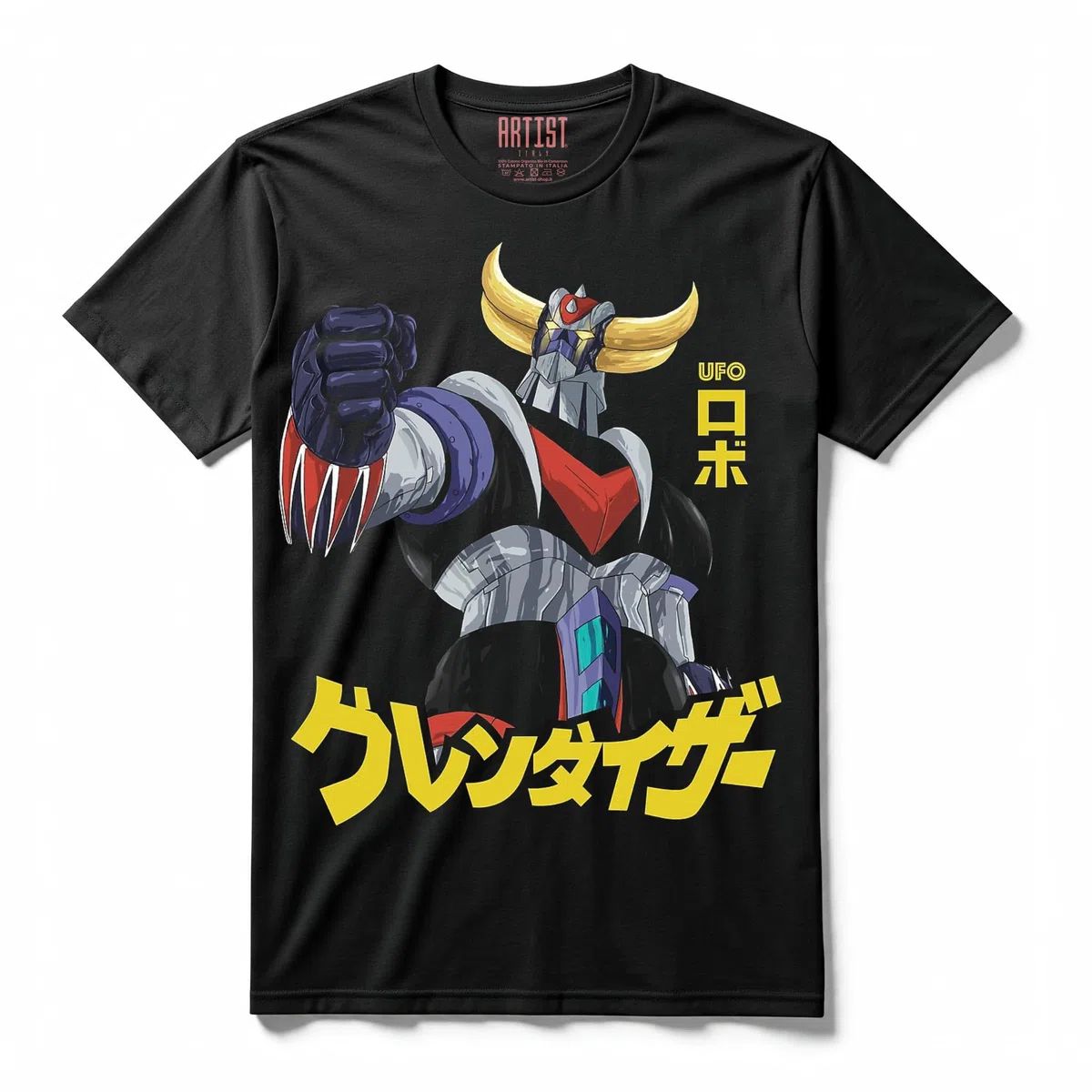 T-Shirt UFO Robot Goldrake - Unisex Manica Corta Nero