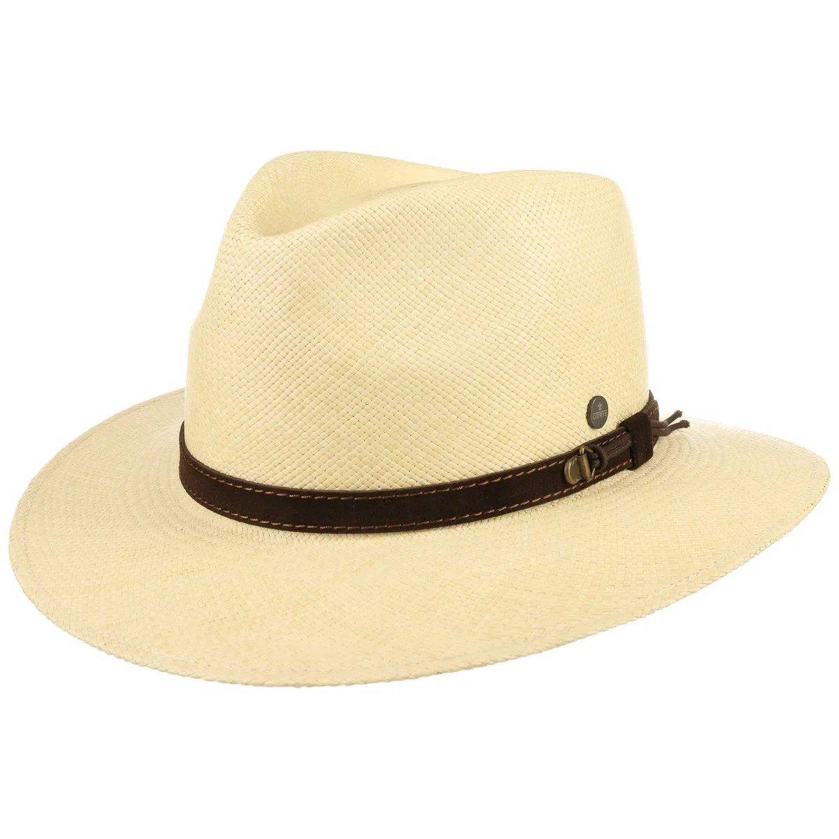 LIERYS The Striking Cappello Panama Traveller Paglia Fascia in Pelle Protezione UV 50 Unisex Primavera Estate