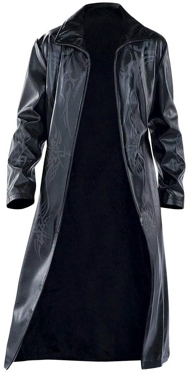 Uomo Cappotto in similpelle nero Non Specificato