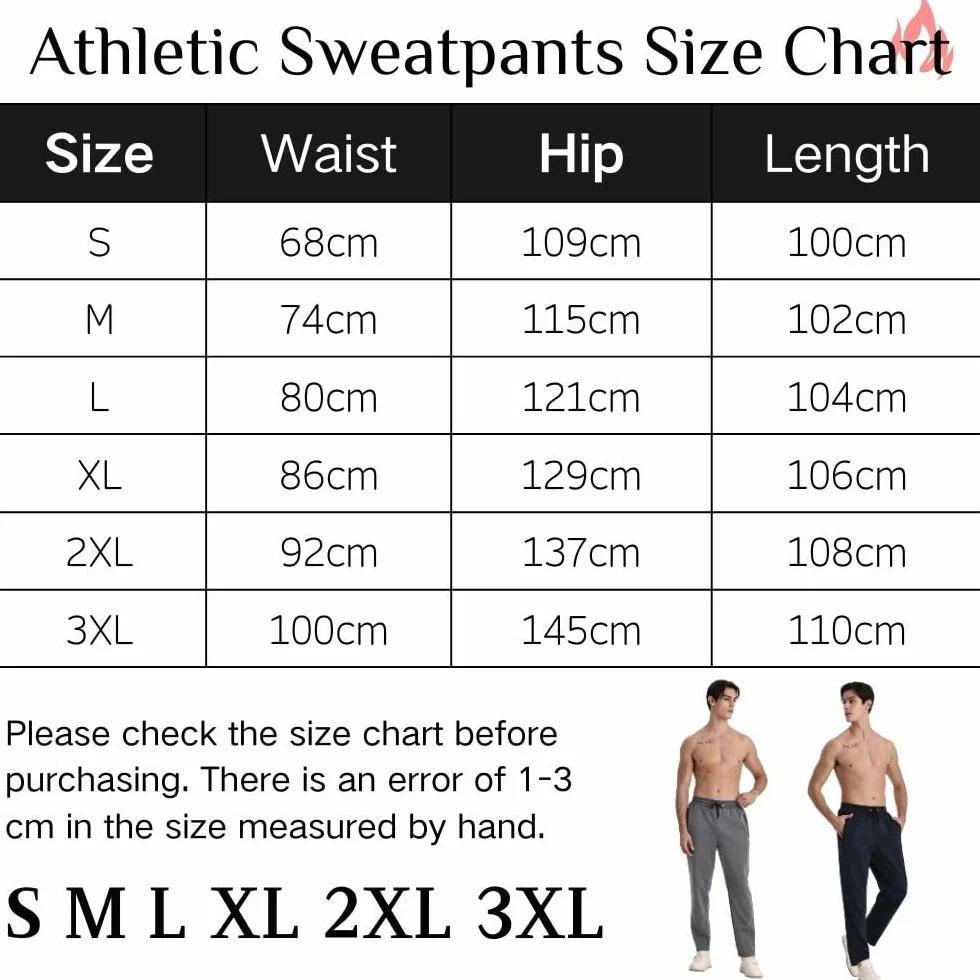 Pantaloni da jogging da uomo, confezione da 3, da jogging, da uomo, sportivi, con cerniera, traspiranti e flessibili