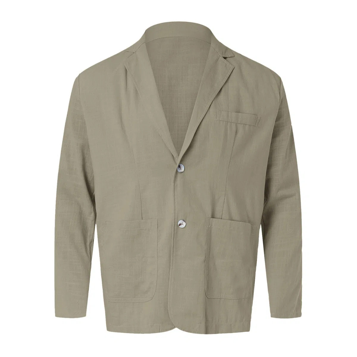 Giacca in Lino, da Uomo, Estiva, Leggera, Blazer, per Il Tempo Libero, con Due Bottoni, Leggera, Sportiva, per Il Tempo Libero, Giacca da uomo