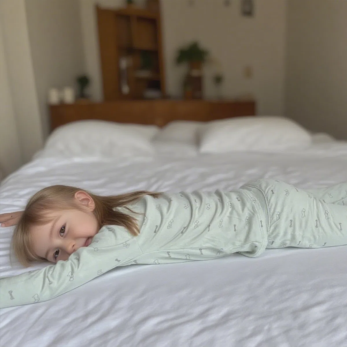 100% Cotone delle Ragazze dei Neonati Pajamas Set Manica Lunga Sleepwear (6M-5Anni) (Tag65 (3-4 Anni), Reticolo 9(Vita Alta))