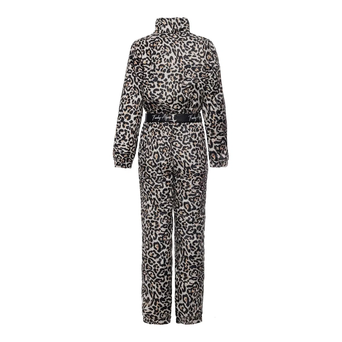 Funky Alps – Tuta da sci Panther Print – Panter Leopard – Tuta da sci – Tuta intera – Onesie – Impermeabile e antivento – Unisex – Stampa – Taglia S-XXL