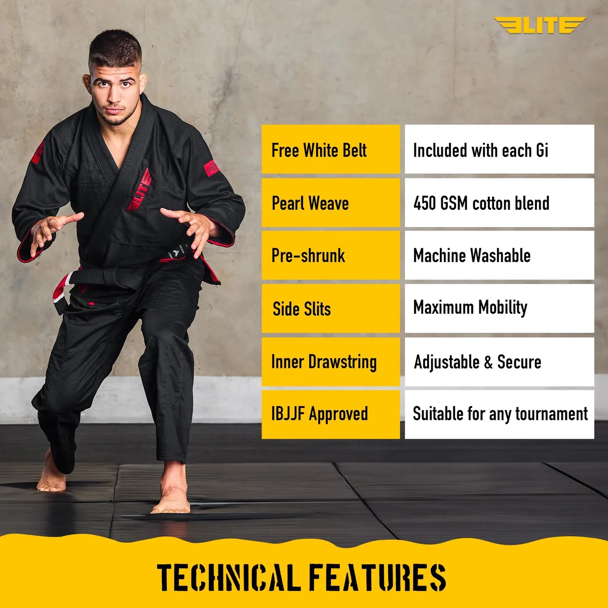 Elite Sports Et500 Ju Jitsu. Unisex adulto (Pacco da 2)