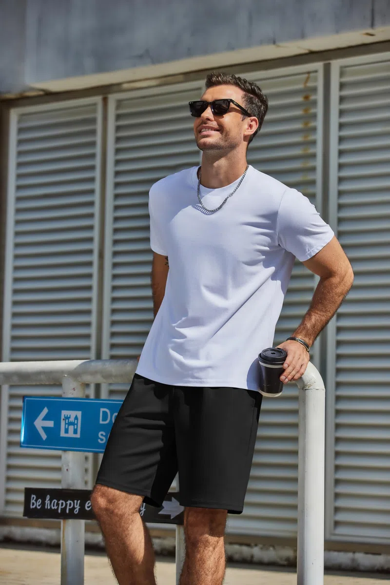 COOFANDY Pantaloncini Uomo con Tasche Pantaloncini Running Basket Pantaloni Corti Elasticizzati Shorts Uomo Joggers