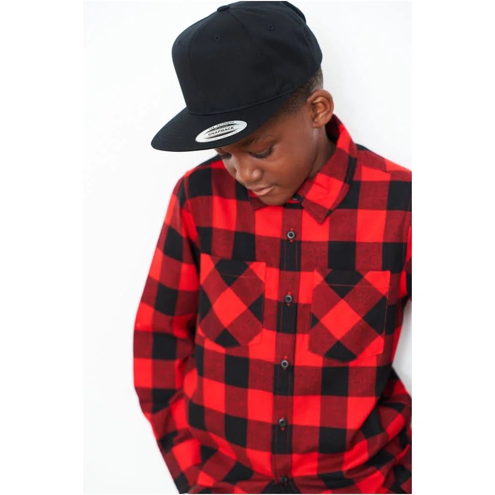Urban Classics Camicia da Ragazzo in Flanella A Scacchi Camicia Bambini e Ragazzi