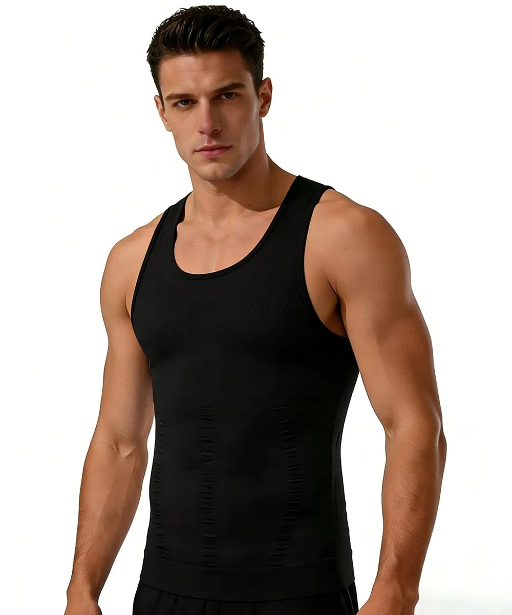 Casey Kevin Canotta Contenitiva Uomo Canottiera Snellente Shapewear Uomo Dimagrante Modellante Intima Slim Fit
