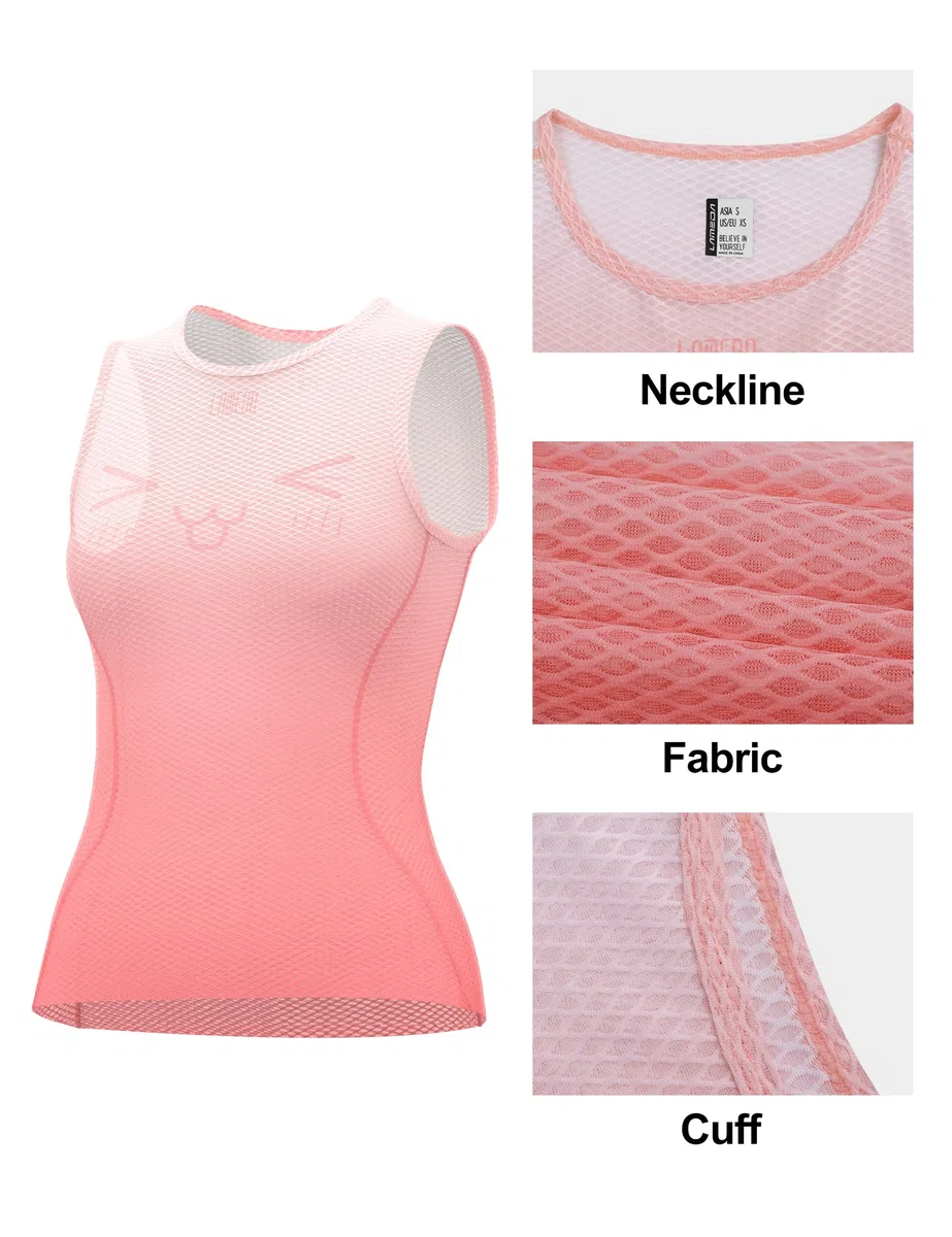 LAMEDA Canotta Ciclismo Donna Intimo a Canottiera Ciclismo Donna Estivo Maglia Bici Intima Senza Maniche Compressione Donna Anti-Odore Leggero Traspirante