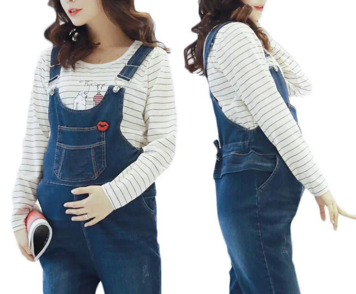 babao Salopette Premaman Tute Donna Incinta Denim Salopette Jeans Tute