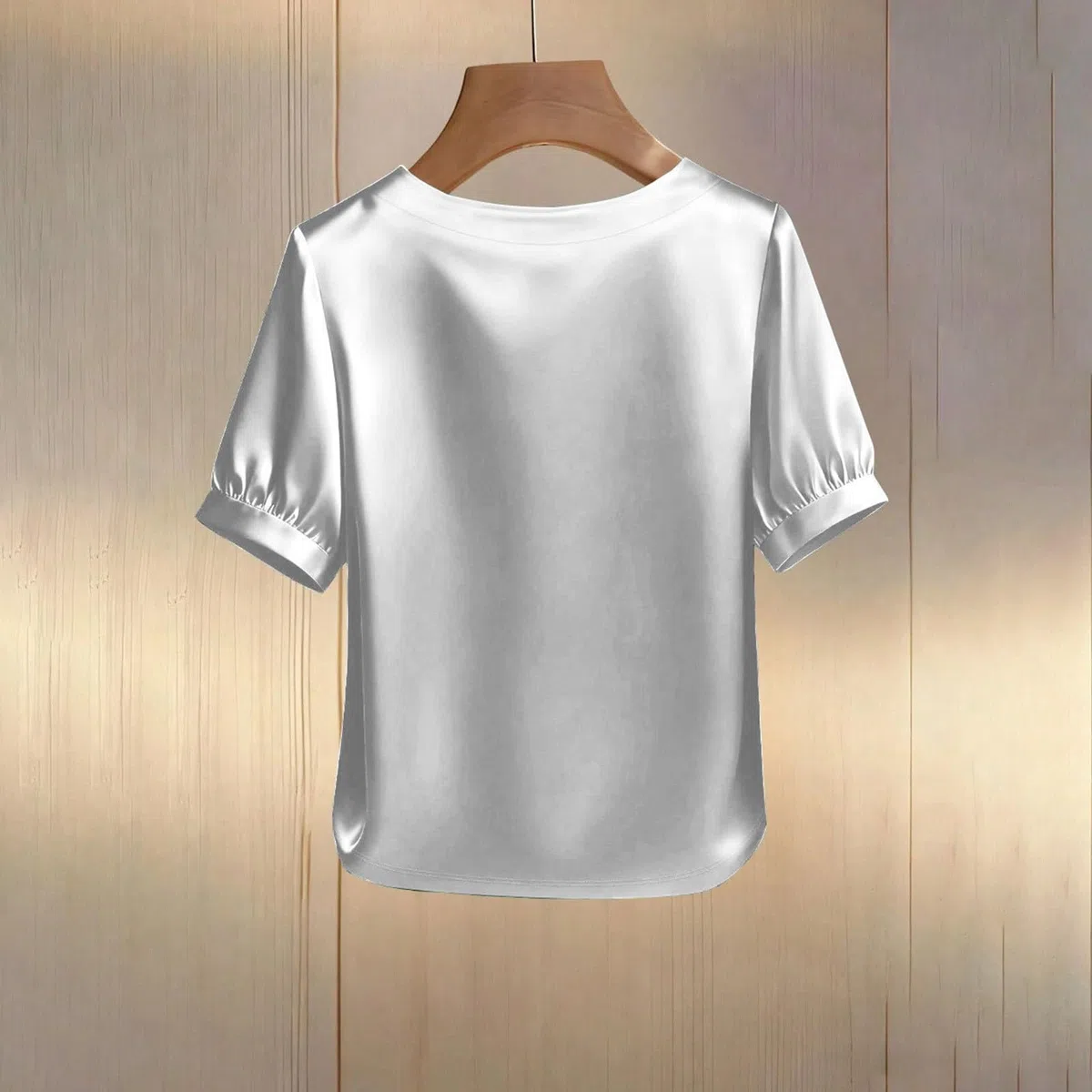 Camicia Donna Elegante Manica Corta,Camicie Raso Curvy Scollo a V con Perline,Blusa Estiva Eleganti Slim Fit Cerimonia,Camicetta Casual Ufficio Tinta Unita,Maglietta Leggera Sera Festa Shirt