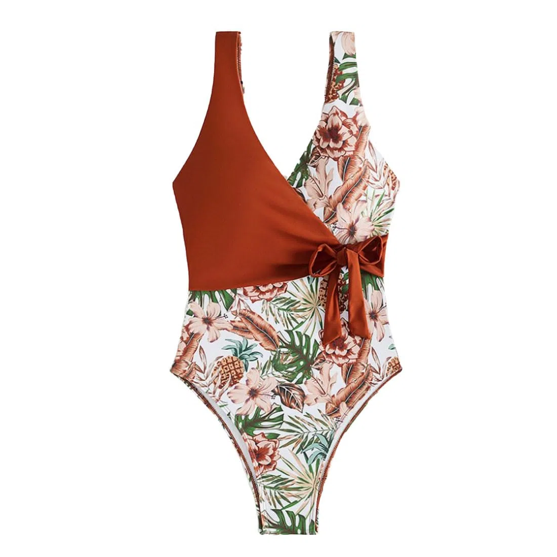 Harssidanzar Costumi da Bagno Interi da Donna a Colori Costumi da Bagno Estivi Costume da Bagno a Vita Alta KL412EU