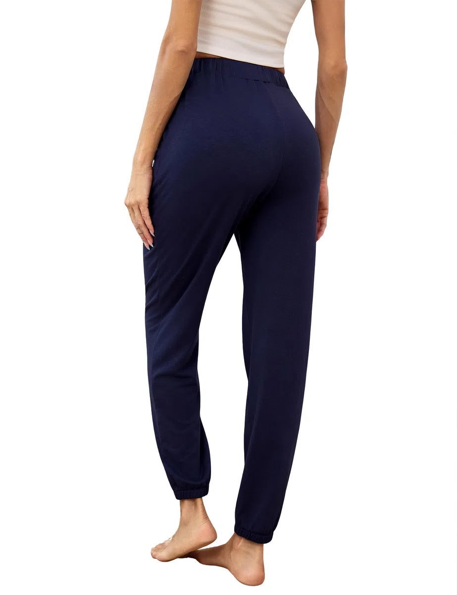Nieery Pantaloni Pigiama Donna Leggero Cotone Casual Casa con Coulisse e Tasca