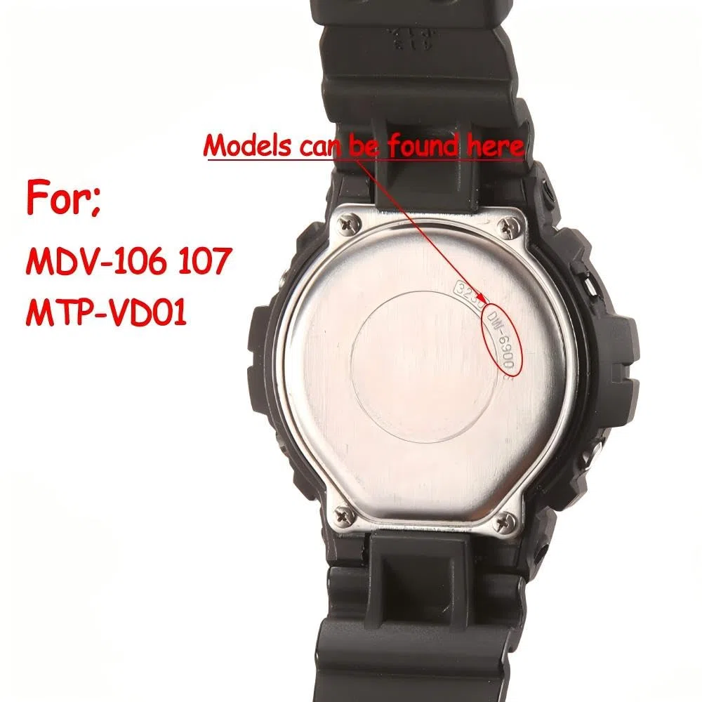 Cinturino in silicone compatibile con Casio MDV106 AMW320 sereis Unisex Diver Watch Band MDV-106 Cinturino di ricambio in gomma