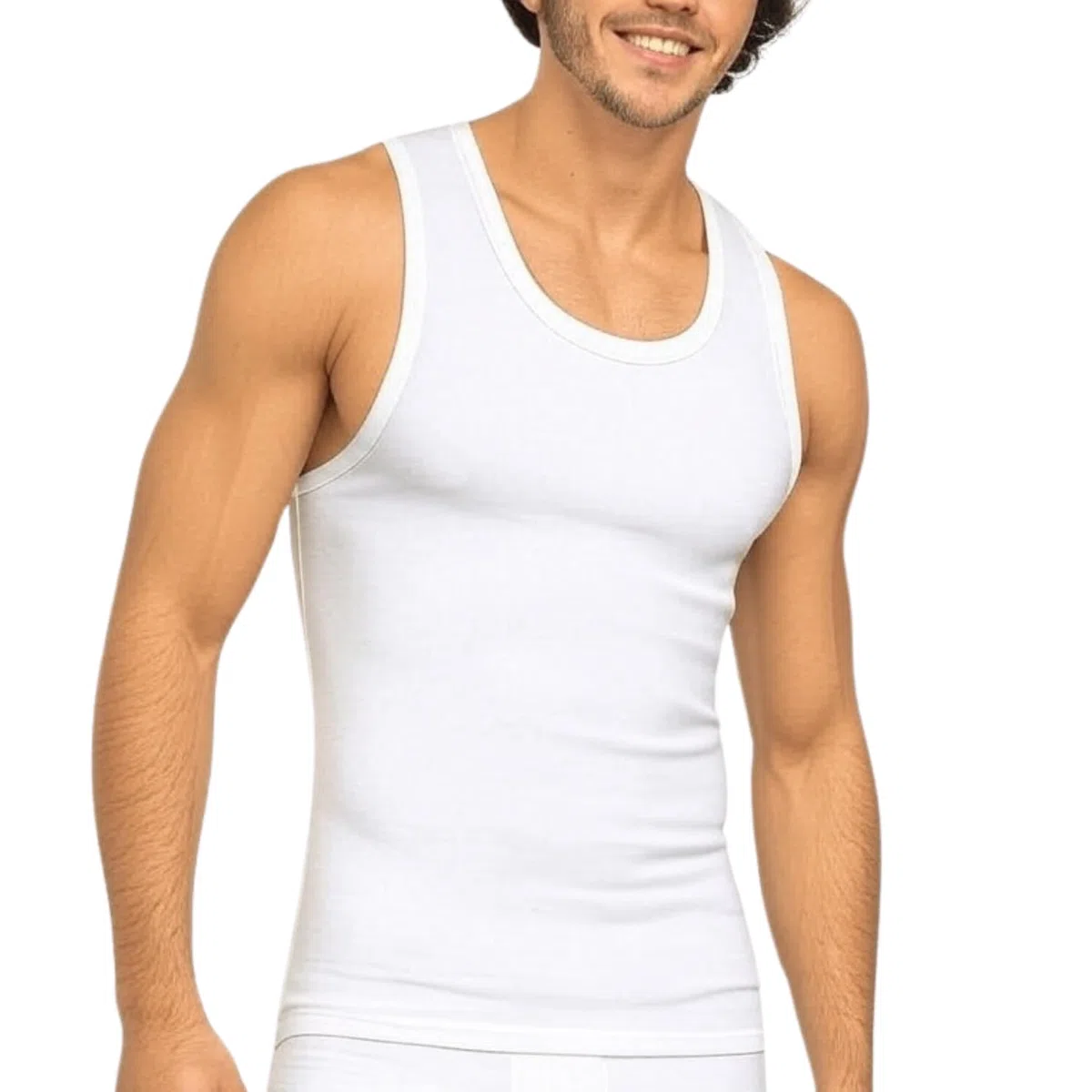 Set 3 Canottiere Uomo Cotone Spalla Larga – Canotta Intima Uomo Bianca, Traspirante e Comoda, Ideale per Ogni Stagione – Taglie M a 3XL