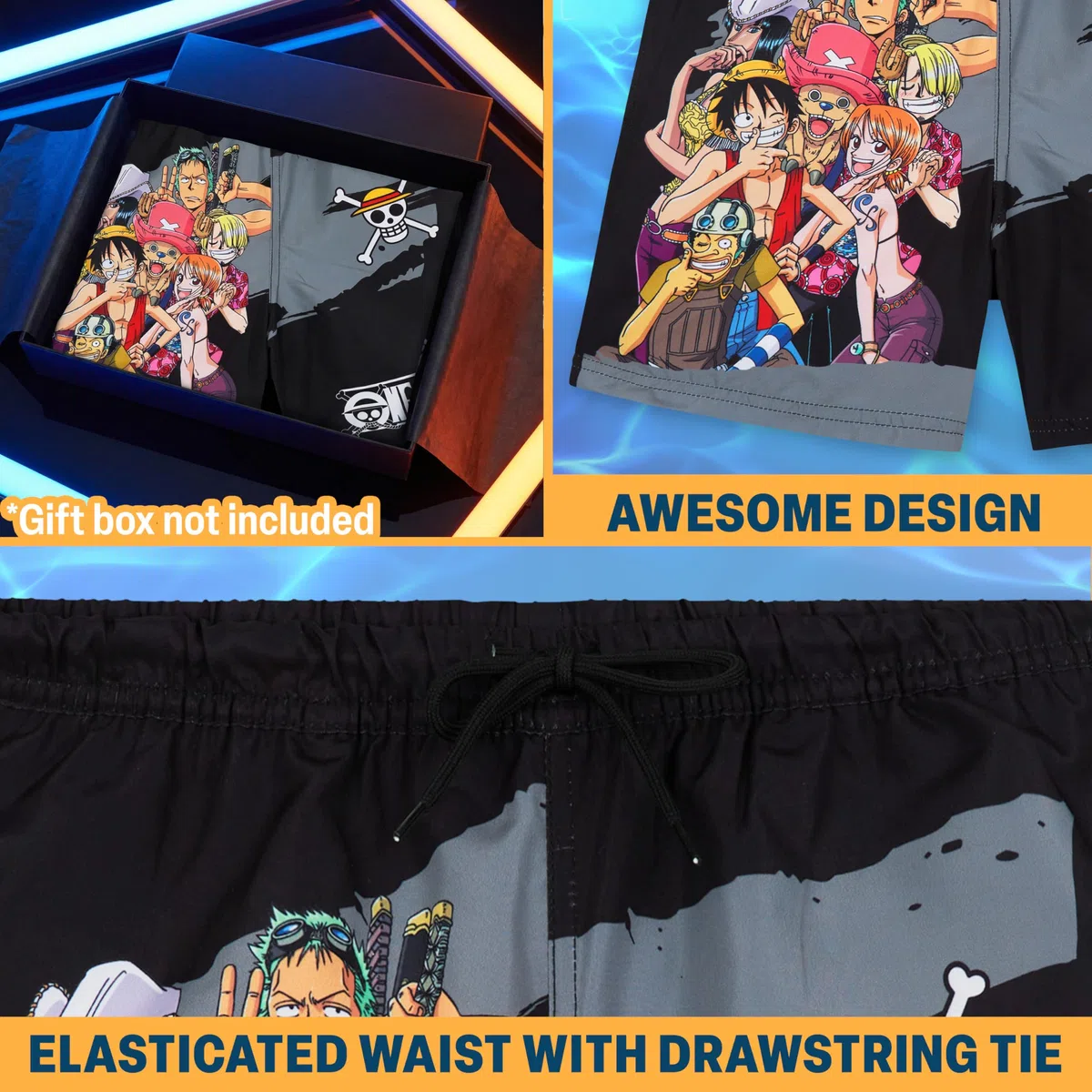 Get Trend Costume intero da bagno per ragazzi, 7-14 anni, UPF 50+, foderato in rete, costume da bagno elasticizzato, elementi essenziali per piscina e spiaggia