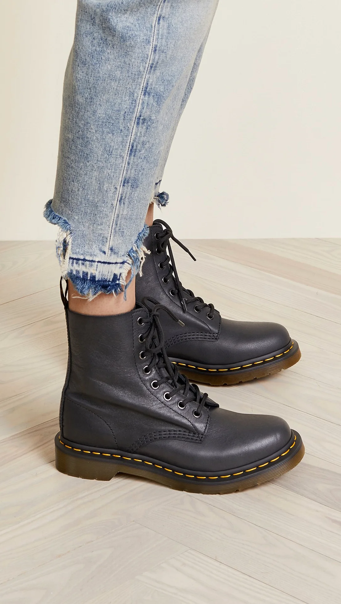 Dr. Martens Pascal Buttero, Bovver Boots Donna, Nero Black Virginia, 38 EU