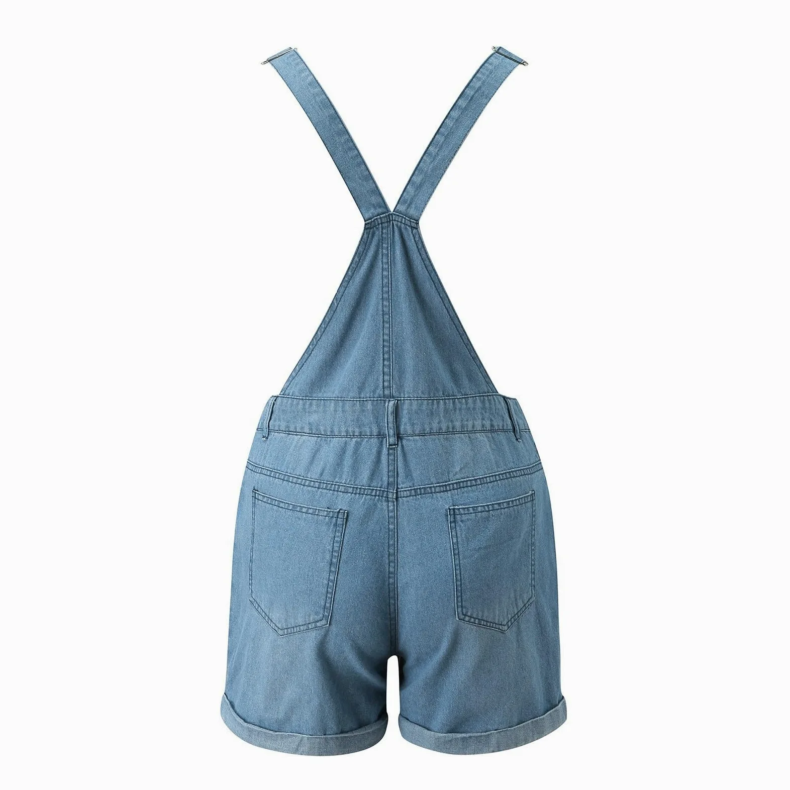 Generico Salopette Donna in Denim Lavato Tuta Jeans e alla per Un Attuale