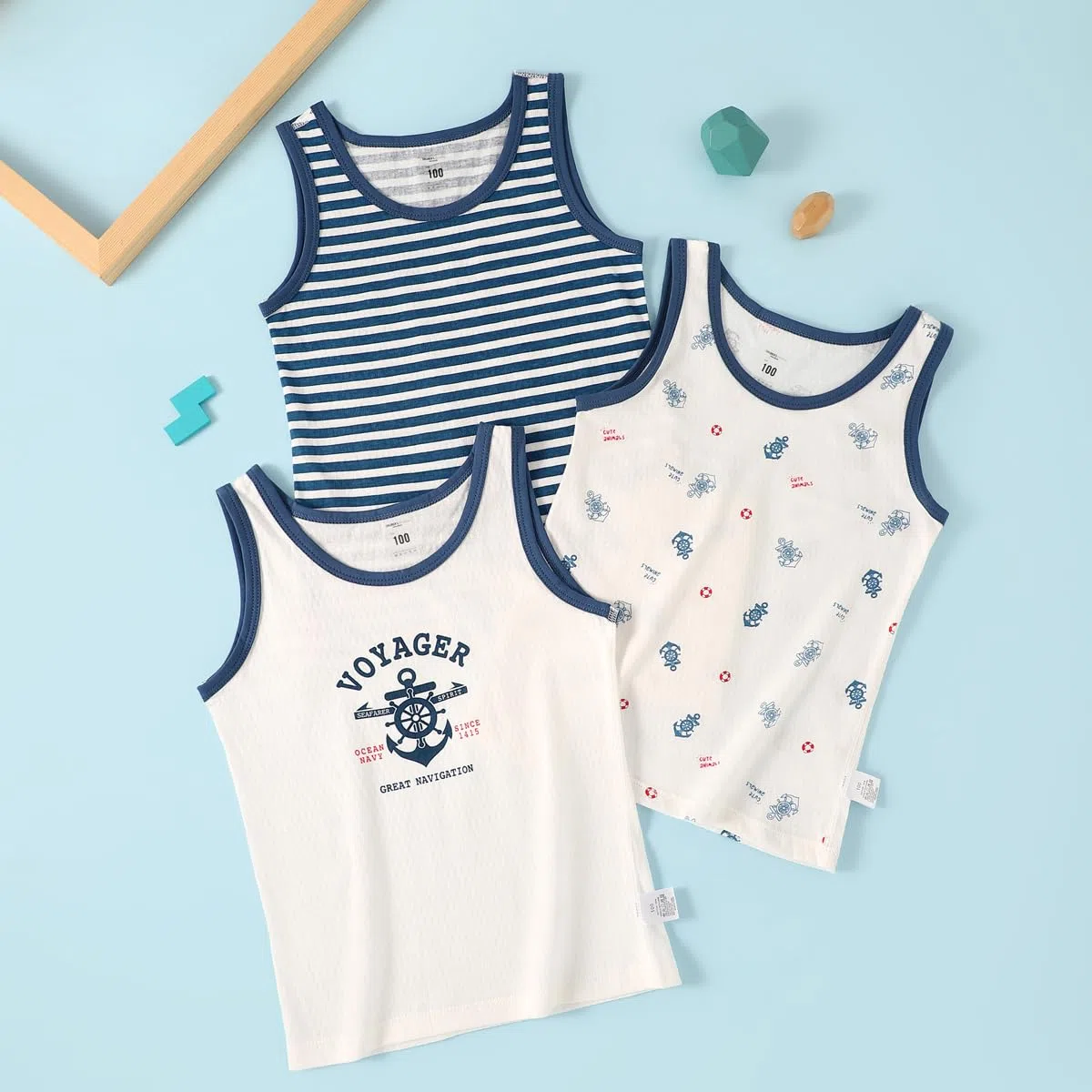 2-10 Anni Ragazzi Gilet 4 Pacchetto Bambini Top Camicia di Cotone Senza Maniche Morbido Traspirante Bambino Bambini Camicie Intime