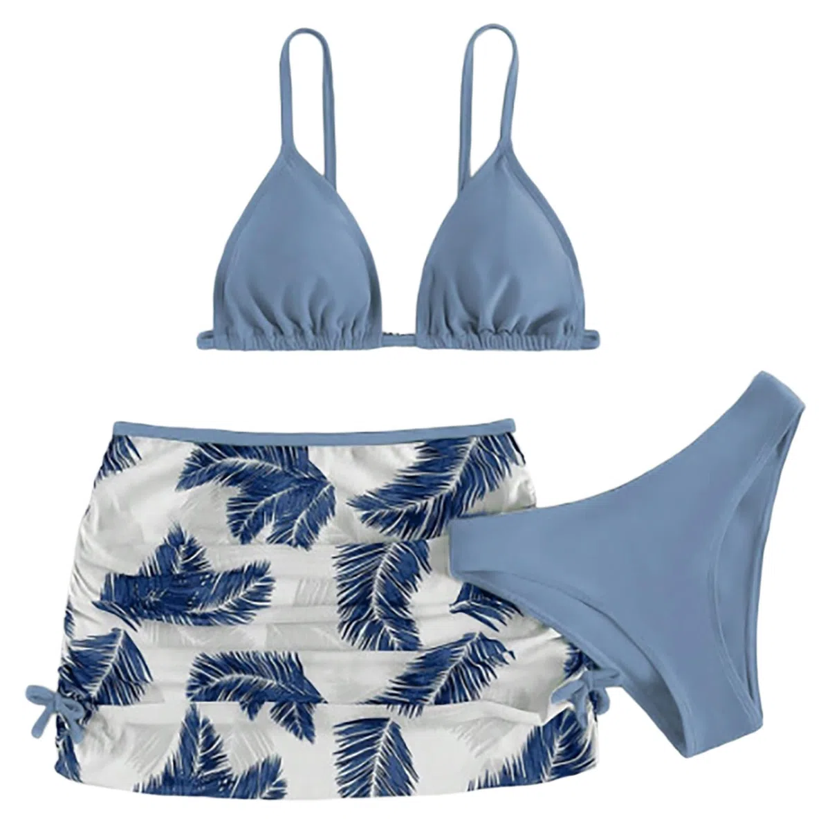 Costumi da Bagno Ragazza 3 Pezzi Bikini Tuta Camisole Top con Coprire Pantaloncini da Spiaggia Bambini Nuoto Costume Gonna Stampata Surf Costumi da Bagno 8-15 Anni