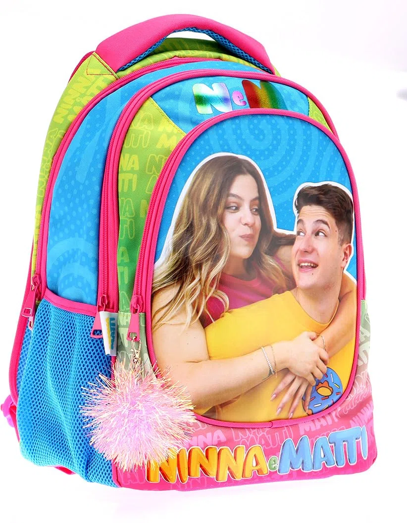 Zaino Scuola Elementare per Bambini 32x21x42 cm Zainetto da Bambina o Bambino con 2 Compartimenti e Chiusura a Zip
