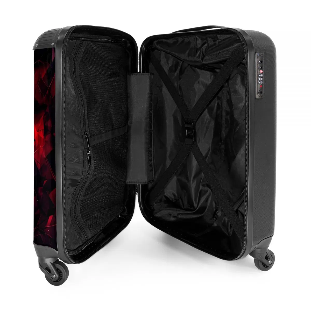 NoBoringSuitcases.com Trolley Valigia Bambino da Viaggio, Bagaglio a Mano 55x40x20 cm (Gioco - Neon - Nero)