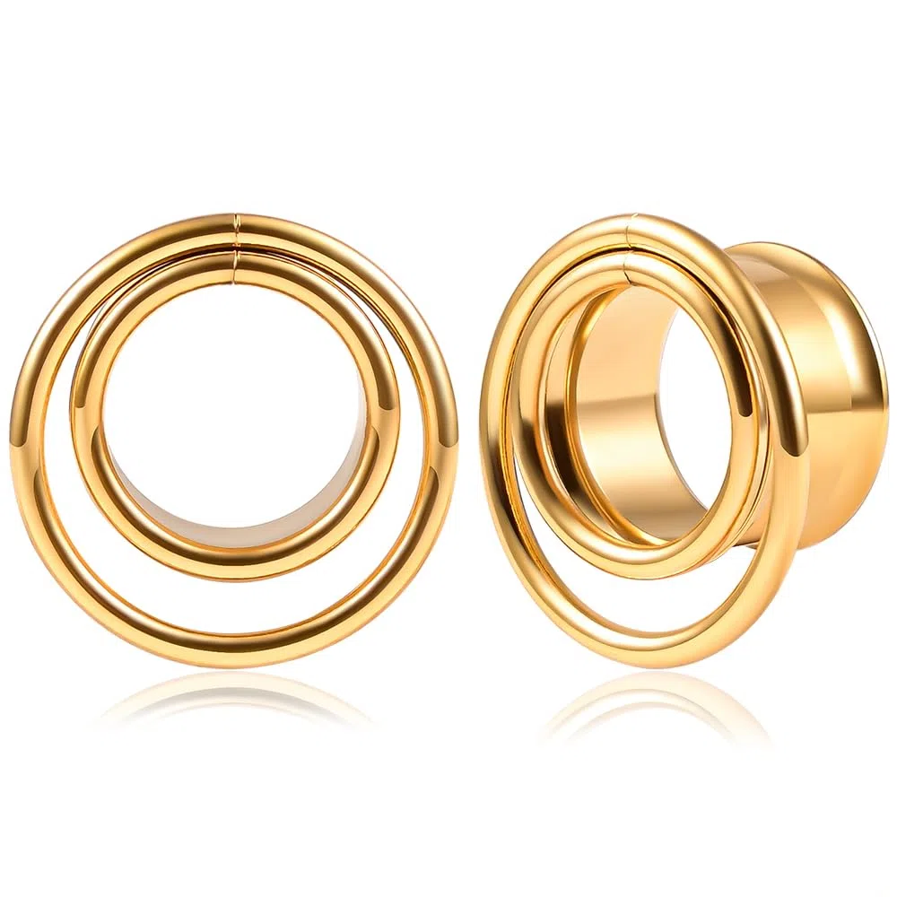 Vankula Dilatatori Lobo Double Flared tunnel dilatatore orecchie Bobina in Acciaio inossidabile lobi piercing espansori Gioielli Uomo Donna 8mm a 19mm