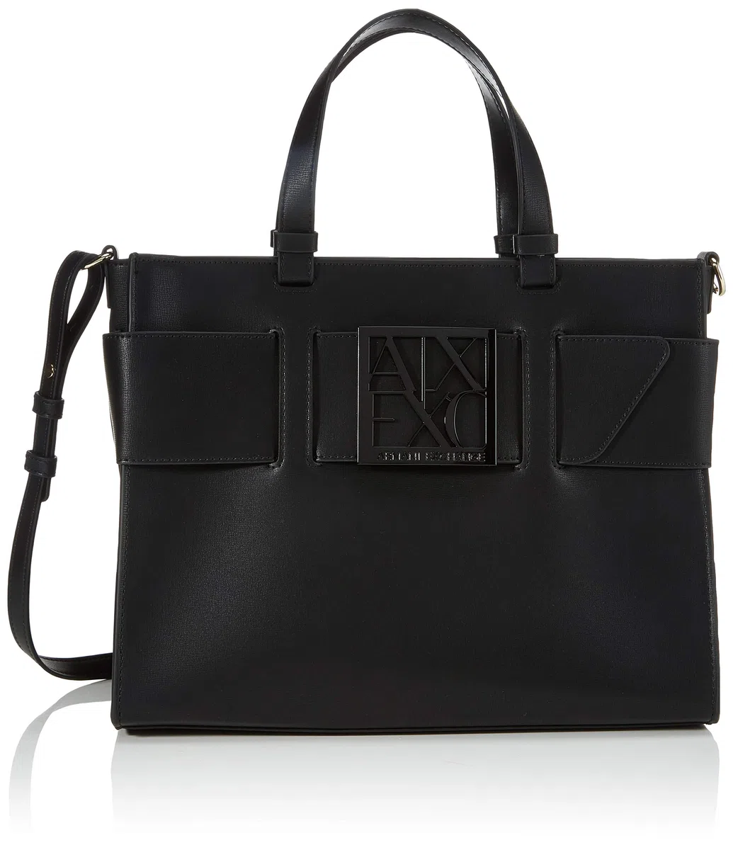 ARMANI EXCHANGE - Essential, Susy, Shoulder Strap, Logo Belt, Big Tote Donna