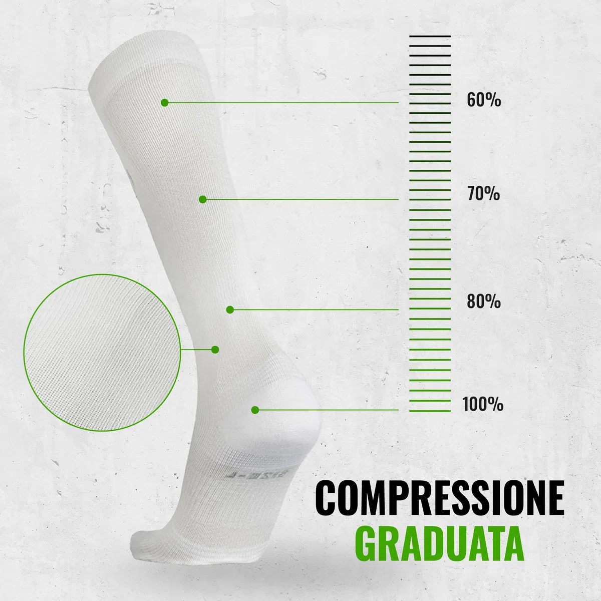 COMPRESSION FOR ATHLETES Calze Compressione Graduata Donna e Uomo di Bambù, Made in Unione Europea