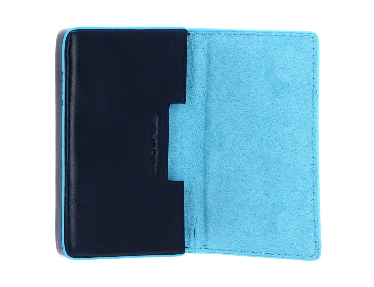 Piquadro PP1263B2 Porta Biglietti Da Visita, Collezione Blu Square, Blu