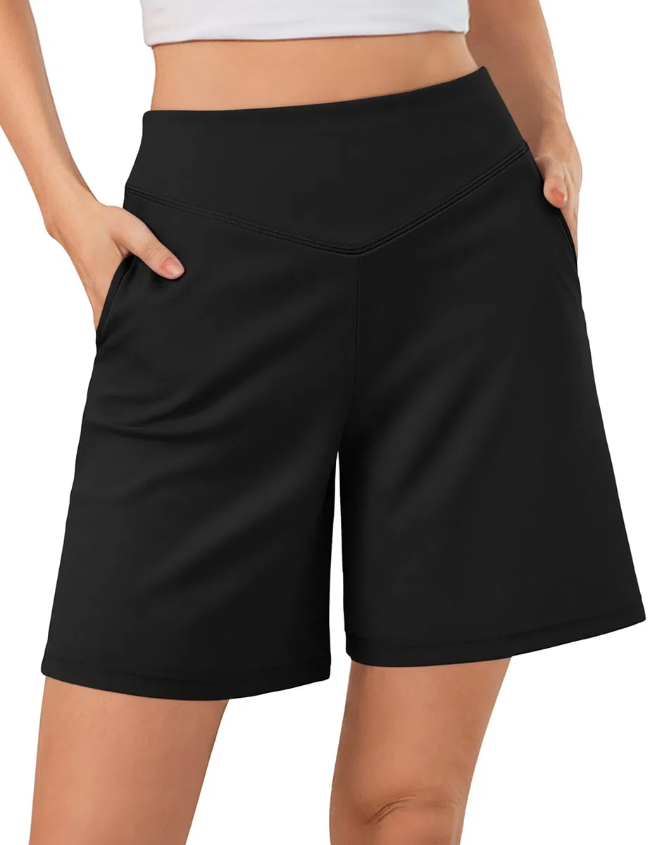 Terecey Pantaloncini Palestra Donna Sportivi Vita Alta Asciugatura Rapida Traspiranti Tinta Unita Abbigliamento Fitness Running Estivi Shorts Donna XS-3XL