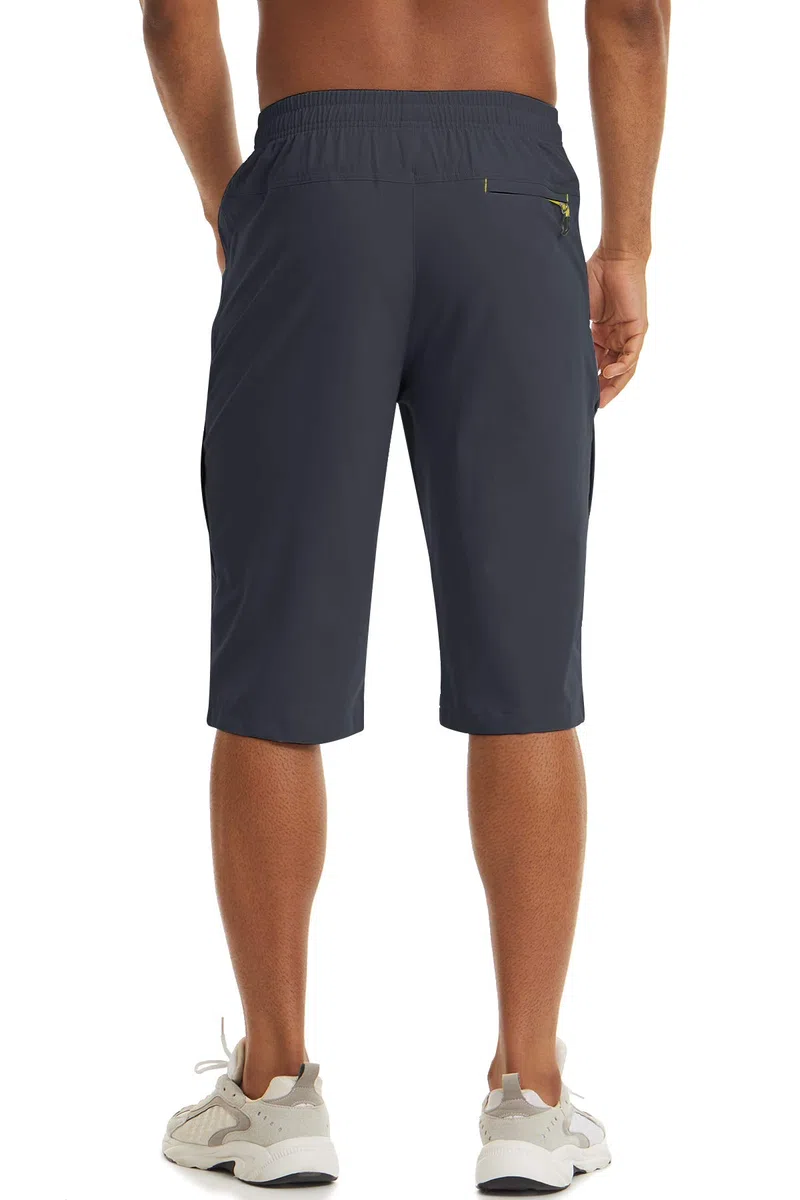 TACVASEN Uomo Pantaloni Sportivi a 3/4 Traspiranti ad Asciugatura Rapida
