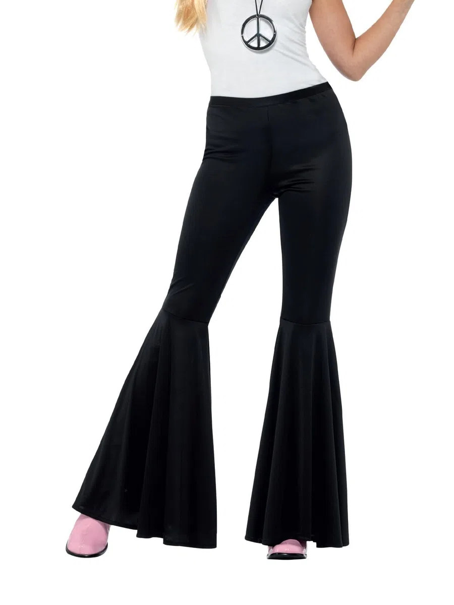 SMIFFYS Pantaloni a zampa, neri, da donna