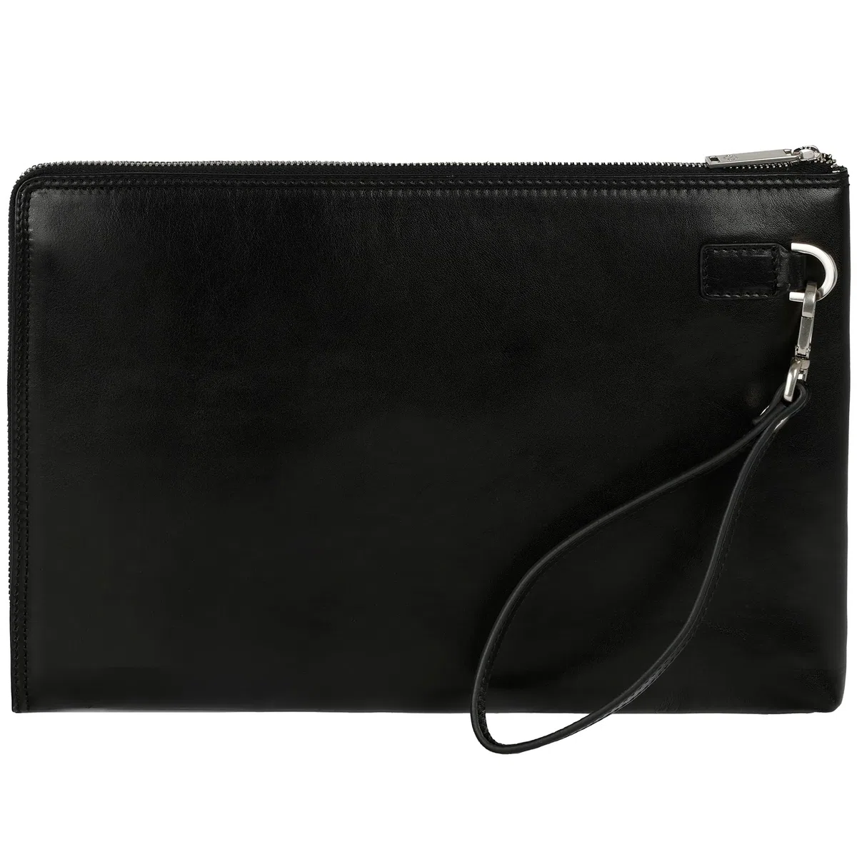 Time Resistance Pochette Uomo Fatta a Mano in Italia da Esperti Artigiani - Pratica da Polso con Cinturino Rimovibile - Borsello a Mano