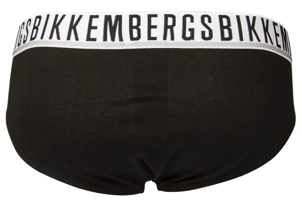 Slip Uomo Bikkembergs Confezione 2 Pezzi Elastico a Vista Cotone Elasticizzato Underwear Articolo BKK1USP01BI Bipack Briefs