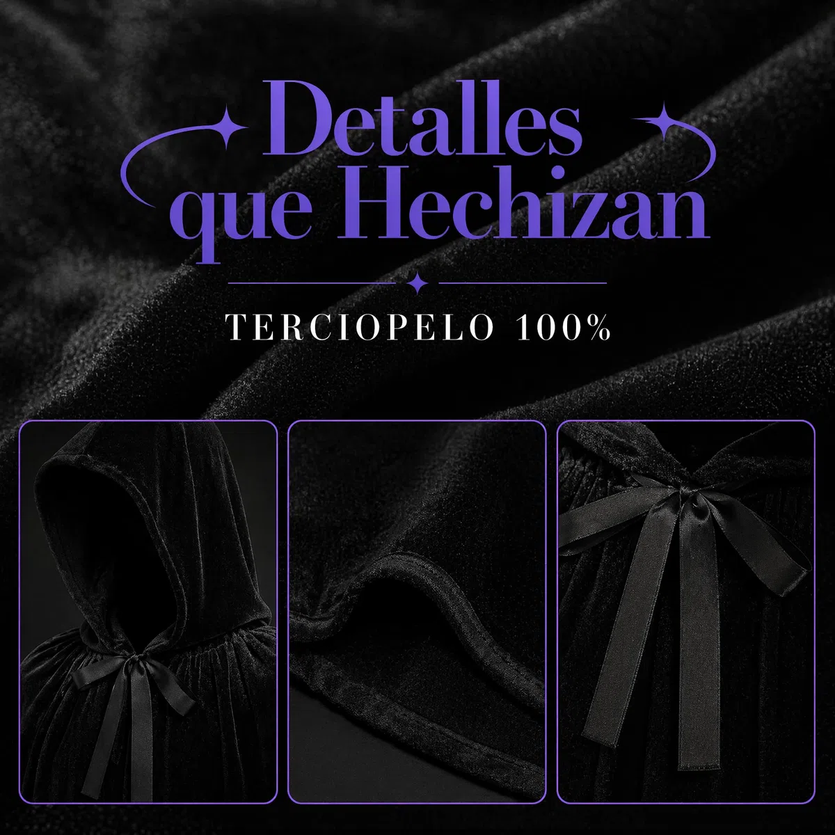 various Costume da vampiro per Halloween con cappuccio medievale in velluto per feste di carnevale e Halloween, mantello per adulti, unisex, donna e uomo