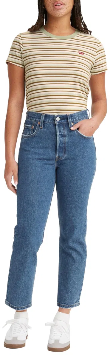 Levi's Jeans da Donna 501 Crop High Rise, Straight Fit