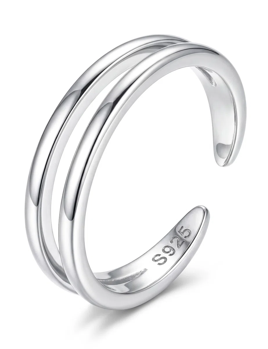 Milacolato S925 Anelli Piedi Donna in Argento Sterling Anelli a Fascia Regolabile con Punta Aperta Ipoallergenici Anello per il Dito del Piede Opal Star Daisy Gioiello da Spiaggia Estivo Regalo