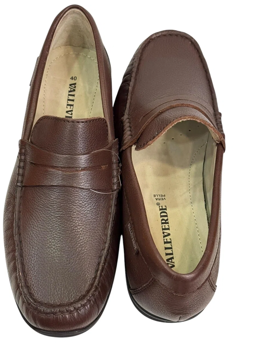 Valleverde Mocassino Uomo 36940 in Pelle Marrone o Blu Modello Casual. Una Calzatura Comoda Adatta per Tutte Le Occasioni. Primavera-Estate 2023