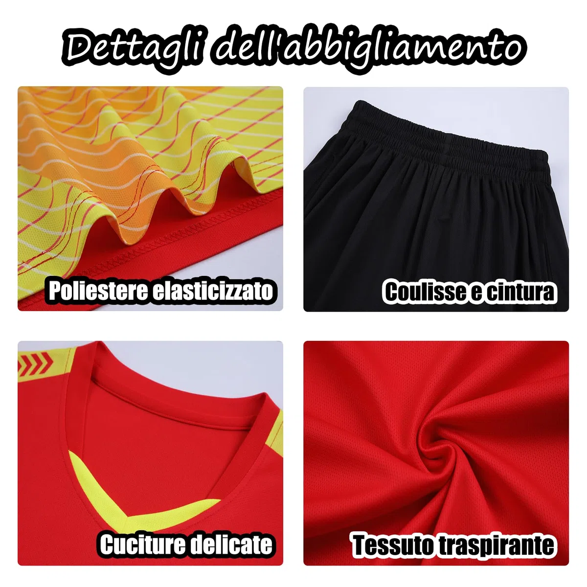 OPUTWDF Completi da Calcio Personalizzabili Bambino Uomo con Numero Nome Team Logo Divise Calcio Personalizzate