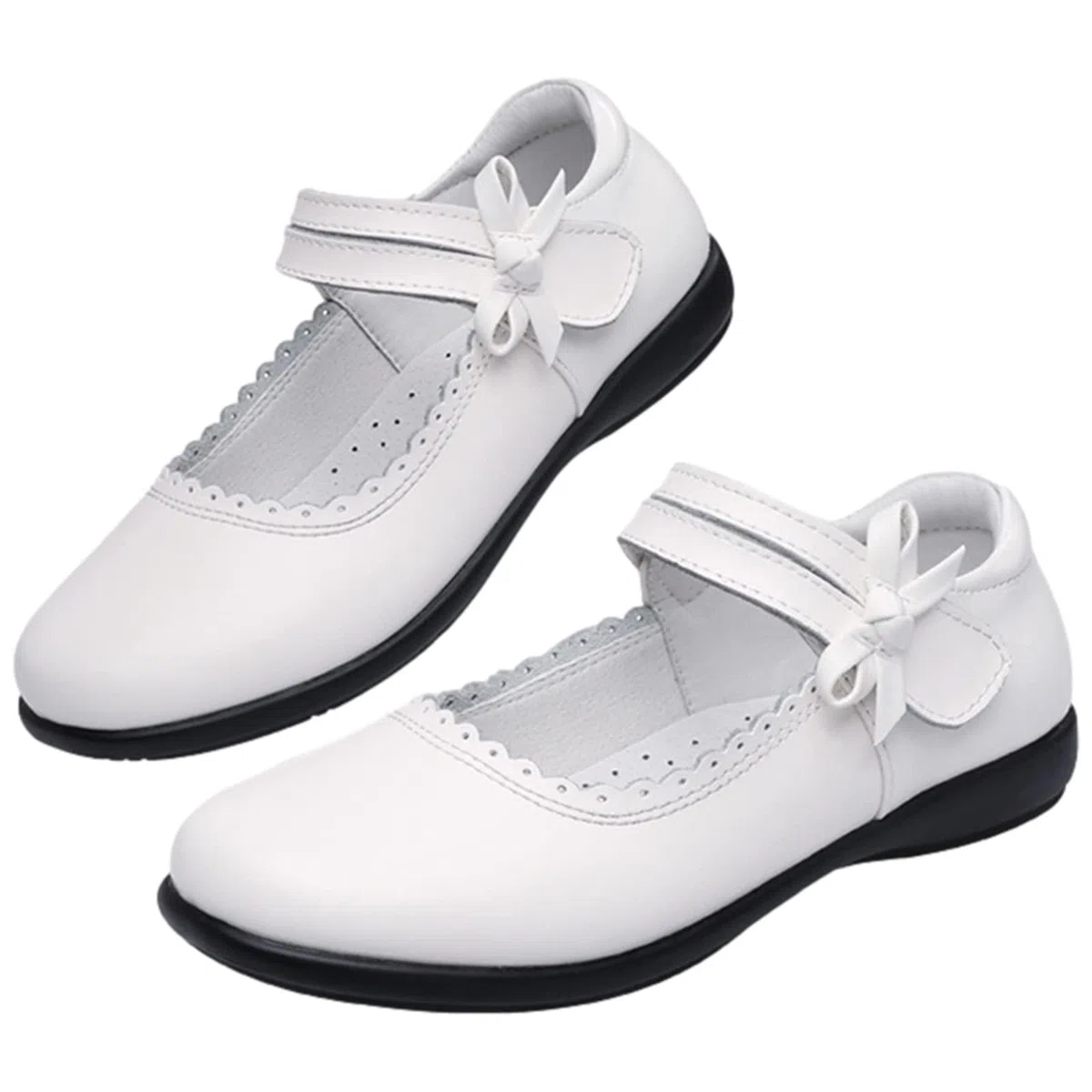 rismart Ragazze Bambina Bella Mary Jane Basse Cuoio Morbido Scarpe Oxfords
